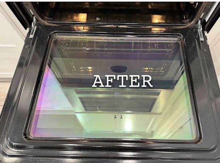 Oven interior after Above and Beyond specialized cleaning